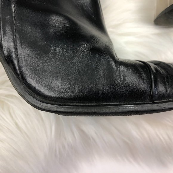 Browns Square Toe Boots Clear Heel - Picture 7 of 10